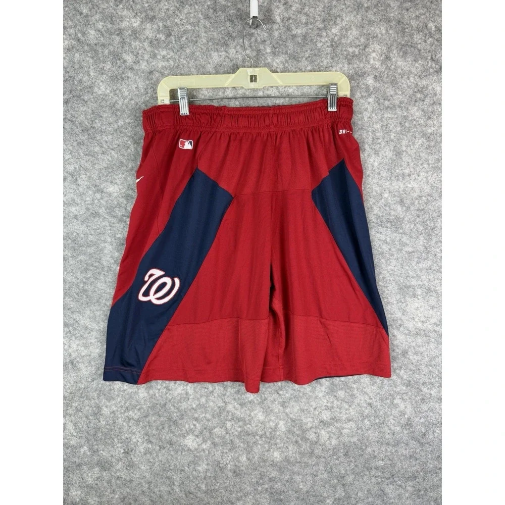 Washington Nationals Shorts Mens Large Nike Dri-fit‎ MLB Baseball Red Training